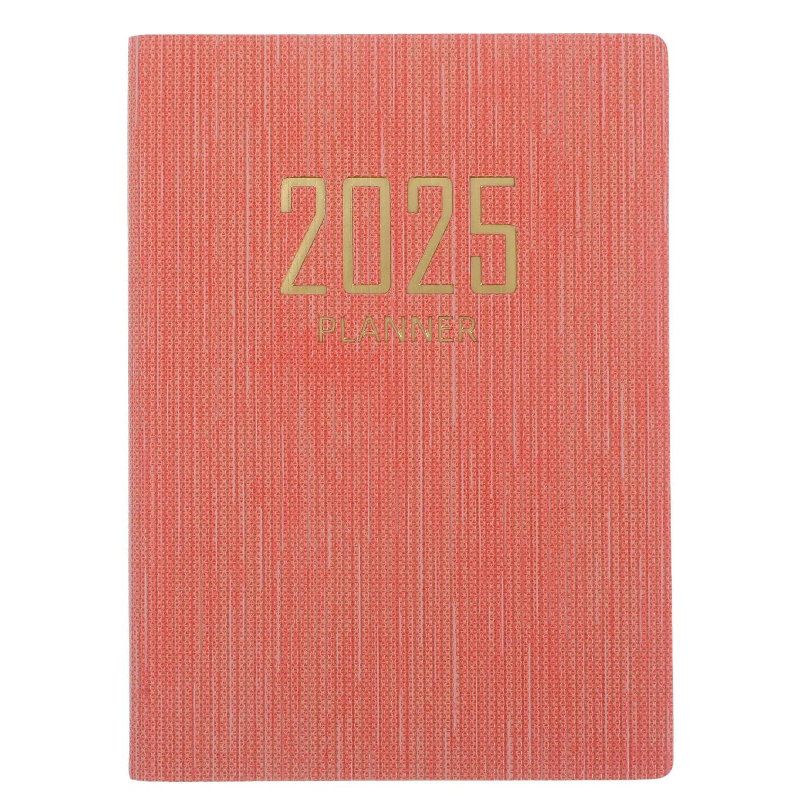 Linha dupla 2025 agenda trabalho estudante mini fichário o caderno agenda bloco de notas calendário 1060x780x080cm papel planejador diário - Image 1