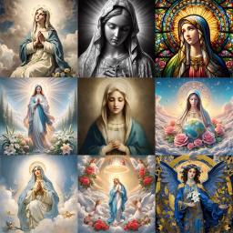 Kit de pintura diy virgem maria diamante bordado diamante, pintura a óleo cor, arte artesanal do mosaico, decoração de casa, 5d, novo, 2024 - Image 1