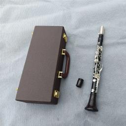 Profissional clarinete do ébano, prateado, tom E, granadilha, madeira maciça - Image 1