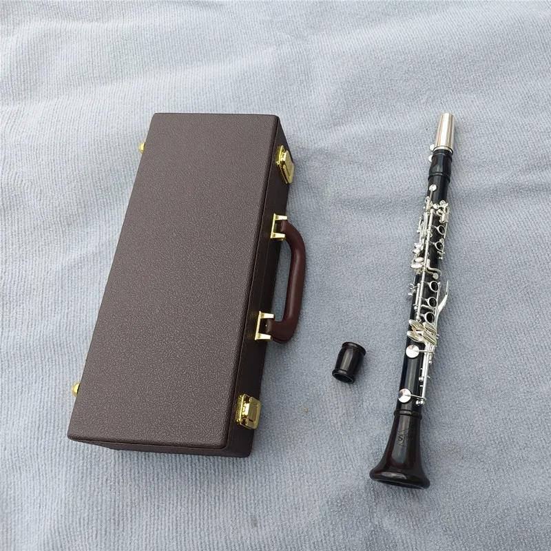 Profissional clarinete do ébano, prateado, tom E, granadilha, madeira maciça - Image 1
