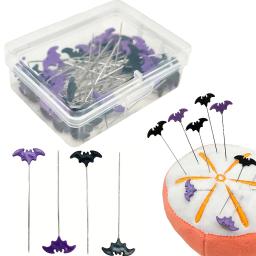 Patchwork Pins para Costura, Ferramentas De Costura, Acessórios Bordados, Halloween Bat, Agulha De Costura, DIY, 50 PCs, 100PCs - Image 1