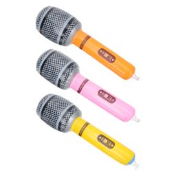 1pc inflável microfone brinquedo inflável crianças festa musical brinquedo adereços instrumento musical inflável cor aleatória - Image 2
