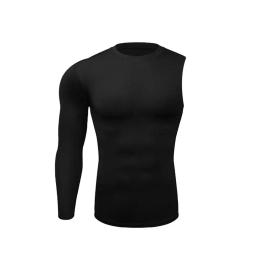 T-shirt de mangas compridas de secagem rápida para homens, mangas compridas de um braço, compressão esportiva básica de basquete, ginásio fitness jogger, roupas corrida - Image 6