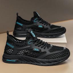 Tênis respirável para homens, tênis antiderrapante, tênis de trekking de malha, tênis masculino, moda de escalada, desodorante, verão - Image 3