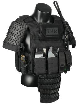 TRN-Saco De Armadura De Ombro De Aço Inoxidável, Airsoft Paintball Engrenagem De Proteção, Proteção De Metal, Tático - Image 4