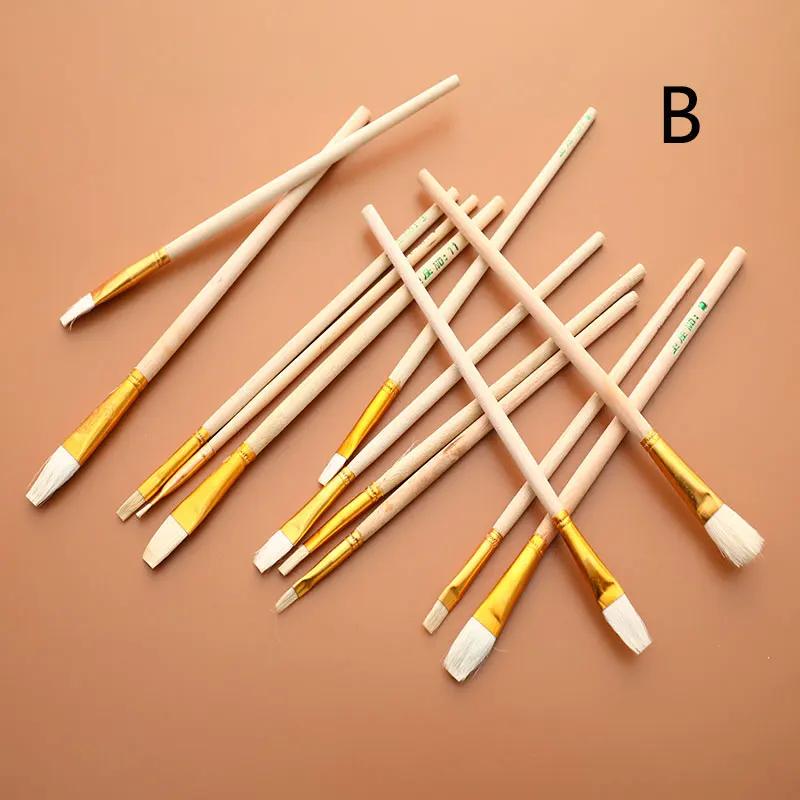 12pc Cerâmica Arte Lã Escova Set para Esmalte Cerâmica/pintura Colorir Aquarela Pintura Acrílica Artesanato DIY Pintura Caneta Arte Suprimentos - Image 1