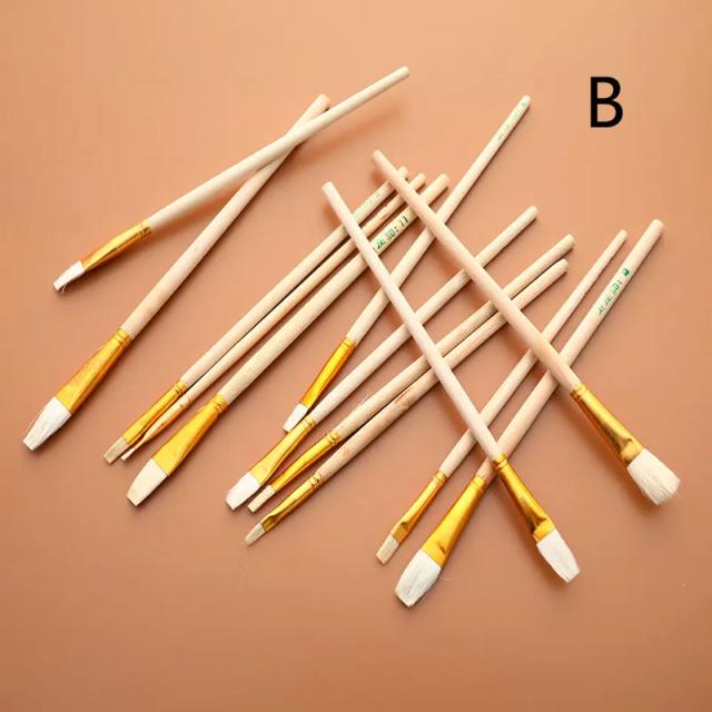 Kit de 12 Peças de Escovas de Cerâmica para Pintura, Aquarela e Artesanato DIY