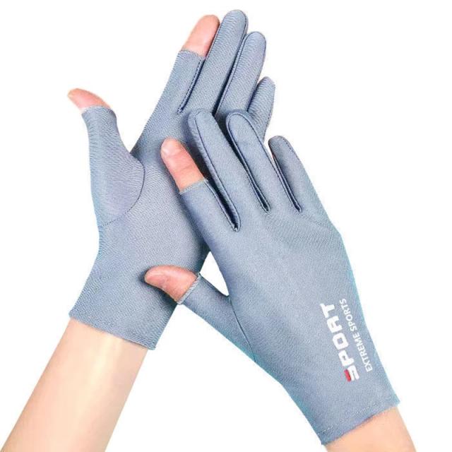 Luvas de pesca anti-UV unissex com antiderrapante e respirabilidade para proteção solar em atividades ao ar livre na primavera