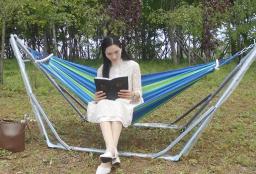 Anti-roll Canvas Mesh Bed, Swing Outdoor Hammock, Quadro dobrável, portátil, Camping, casa, campo, personalizado - Image 1