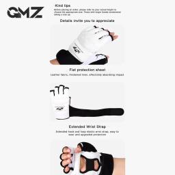 Luvas de couro de Taekwondo para adultos e crianças, protetor de pulso Sparring Karate, boxe, artes marciais, meia de palma - Image 4