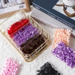 Fita de cetim arcos para decoração, tamanho pequeno, artesanato de flores, handwork, diy festa, gravata, 50 pçs/pacote, d06aa - Image 1