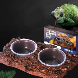 Prato alimentador sapos lagartos anfíbios alimentação réptil comida tigela de água para camaleão aranhas tartaruga leopardo gecko dragões barbudos - Image 3