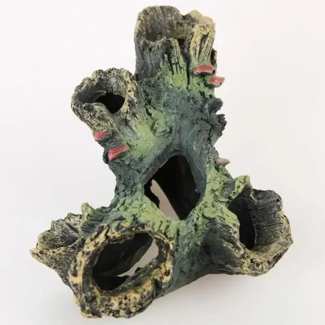 Decoração de Resina de Montanha para Aquário - Ornamento Escondido para Tanque de Peixes e Suprimentos para Animais de Estimação