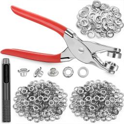 Metal Ilhó Punch Die Tool, Kit de ferramentas manuais DIY, Artesanato em couro, Cinto de roupas e chapéu, ilhó, 6 12mm, 15 0 320 400Set - Image 4