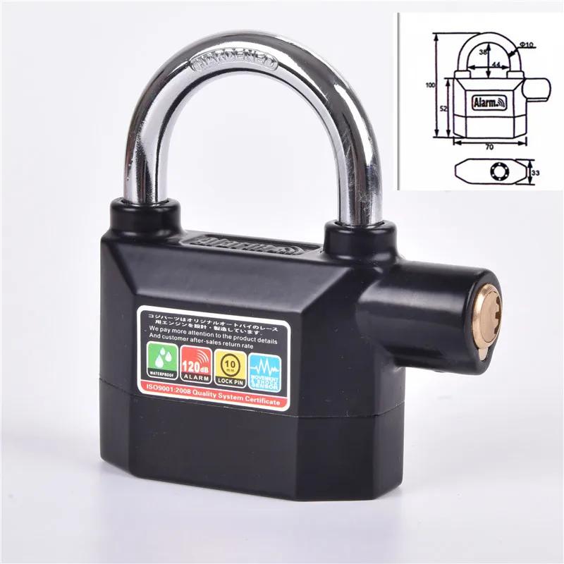 Anti-Theft Siren Alarm Lock para bicicleta, Porta da motocicleta, Cadeado impermeável universal, Porta, Impermeável, 110db - Image 1
