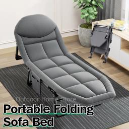 Ultraleve Portátil Cama Dobrável, Berço de Acampamento, Camas de Acampamento, Exterior, Praia, Encosto, Reclinável, Cadeiras, Solteiro, Escritório, Sofá - Image 1