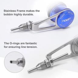 Noeby PR Bobbin Knotter GT Knob Fishing Line Wire Knotting Tool, moldura inoxidável, Alumínio Spool Winder, Equipamento de pesca Assist - Image 3