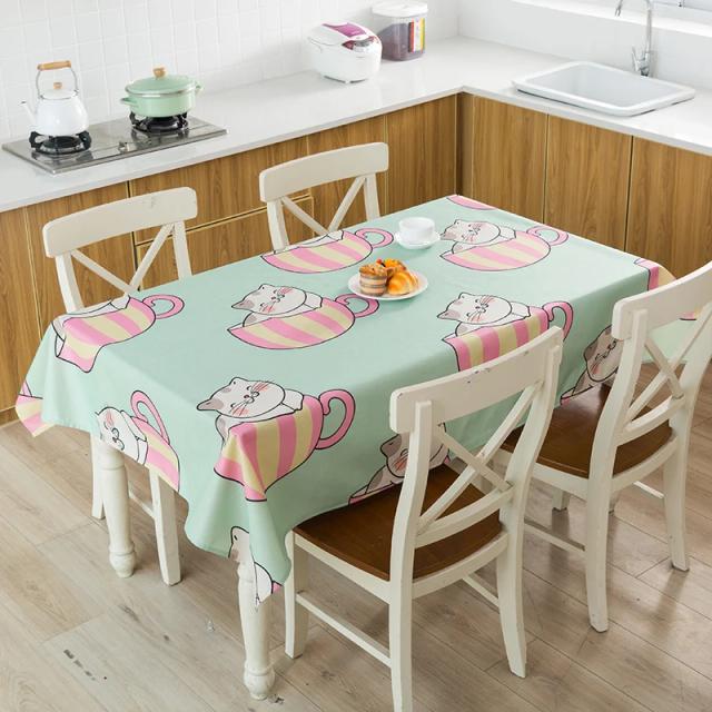Toalha de Mesa Impermeável com Estampa de Dinossauros para Decoração de Cozinha Infantil