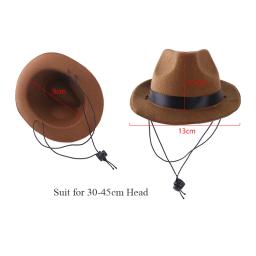 Pet Dog Cowboy Hat, Cat Funny Headwear, Performance Photo Props, Acessórios para Cosplay, Fantasia para cão - Image 5