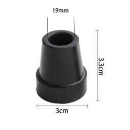 Bastão de borracha antiderrapante com virola, 19mm, durável, resistente, para escalada, escalada, 4pcs - Image 4