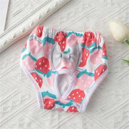 Calças Menstruais Fisiológicas para Cães e Gatos, Fraldas De Impressão De Morango, Calcinha De Cão Fraldas De Gato, Shorts De Cachorro - Image 4