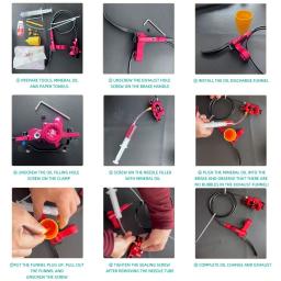 Conjunto de 11 peças de kit de drenagem de freio a disco hidráulico de bicicleta, ferramenta adequada para shimano, sram, magura series, ferramentas de reparo de freio de bicicleta de estrada - Image 6