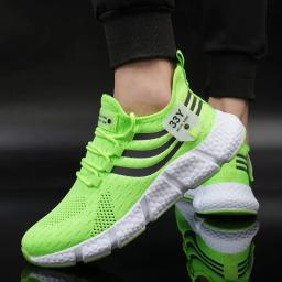 Homens Casual Sport Shoes Respirável leve Sneakers Outdoor Mesh Preto Running Shoes Athletic Jogging Tenis Walking Shoes - Image 3