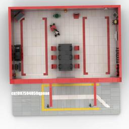 Nova cidade vista de rua moc modular velocidade campeões f1 pitstop garagem modelo blocos de construção diy ideias criativas kidtoy presente aniversário - Image 3