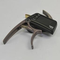 Tuner de guitarra multifuncional com LCD, Capo TCapo para baixo elétrico acústico, liga de alumínio, 2 em 1 - Image 5