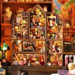 Casa De Boneca Em Miniatura De Madeira Artesanal, Modelo De Montagem DIY, Kit De Construção, 3D Puzzle Brinquedo, Presente De Aniversário, Dollhouse Miniaturas - Image 2