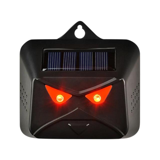 Repelente de Animais Solar com Luz LED Vermelha e Detecção Ultrassônica, à Prova d'Água, Ideal para Afugentar Pombos e Pássaros