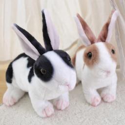 Brinquedo de pelúcia realista coelho Kawaii para crianças, animal realista, boneca de pelúcia, brinde de aniversário, decoração do quarto, 3 cores - Image 6