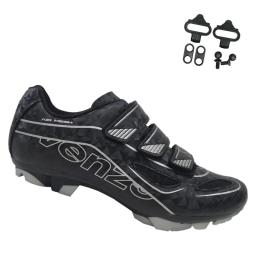 Sapatilha Mtb Ciclismo Venzo Evo Vsx Preto + Tacos Mtb - Image 1