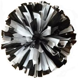 Metal Color Mix Branco Jogo Pompons, Cheerleading Pompon, Anéis Handle, Pode Livre Combinação, 32cm, 20Pcs - Image 3