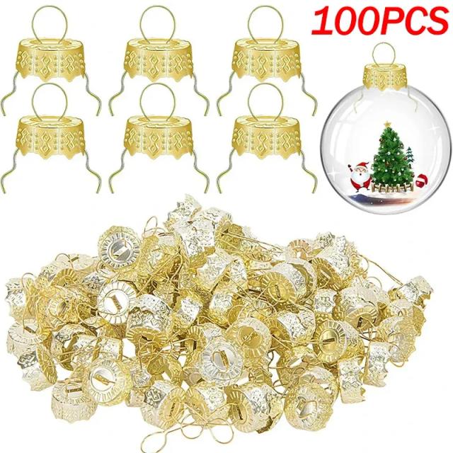 Bolas de Natal Redondas Removíveis em Metal para DIY - 100 a 200 Peças de Decoração Festiva para sua Casa e Ano Novo