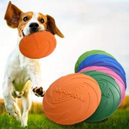 Borracha macia brinquedos interativos mordida-resistentes para cão, Treinamento popular do cão do frisbee, Pet fornecimentos - Image 5