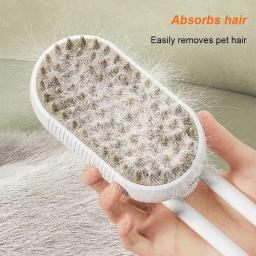 3 em 1 escova de massagem para cão e gato, spray a vapor, rotativo, flutuante, banho, depilação, pente, 2pcs - Image 4