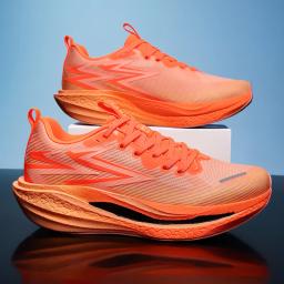 Tênis de Corrida Masculino Marathon com Placa de Carbono, Esportivo, Respirável, Leve, Confortável, Tênis Atlético Feminino Chunta - Image 3