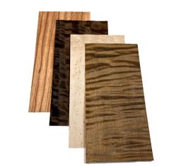 Misturado Fumado Eucalyptus Maple Madeira Folheado Pack, Marqueteria Inlay, Material de Arte, 20x10cm, T:0.4-0.5mm, 4 Pcs - Image 1