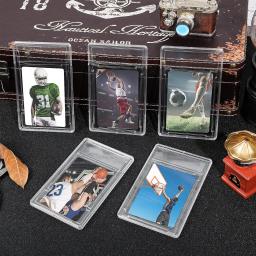 Trading Cards Protector Case Sleeve, Graded Baseball Card Holder, Clear Display Card Case com Etiqueta Posição para Esportes - Image 4