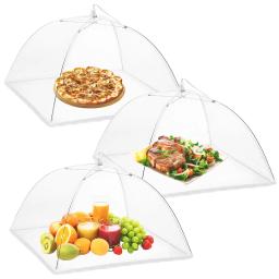 Tampas de comida para piquenique para fora, malha, Pop Up Fine Fly Net para frutas, Tela dobrável, Tenda de comida guarda-chuva, 17 ", 3 pacotes, 6 pacotes, 12 pacotes - Image 1