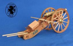 12 libras canhão de napolen período 1:20 modelo de madeira kit - Image 6