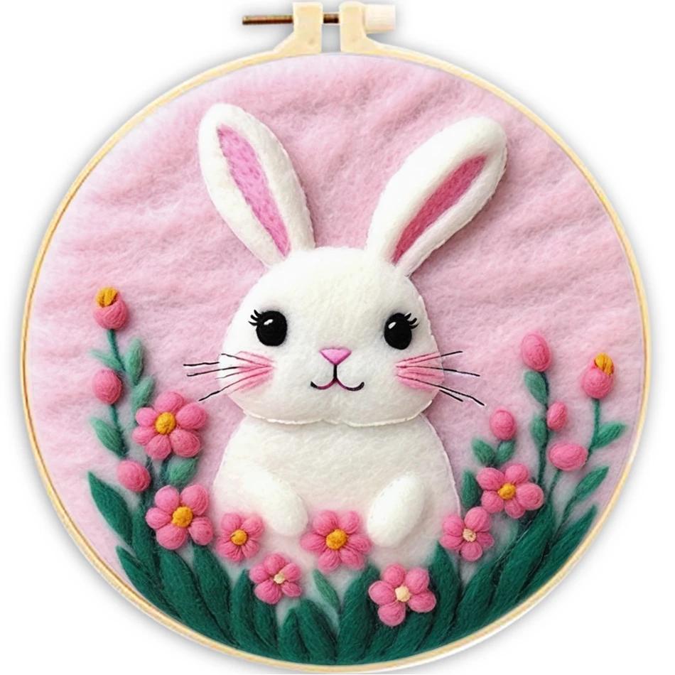 SDOYUNO-DIY Kit De Bordado De Lã, Pintura De Padrão Animal, Artesanato Criativo Fazendo Kit De Feltro, Presente para Mamãe e Amigos - Image 1