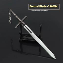 Permanente queima lâmina liga arma, todo o metal brinquedo, handwork adereços, adereços, modelo, 8,67" - Image 1