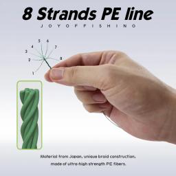 JOF-Trançado Multifilament Fishing Line, Acessórios De Pesca Da Carpa, Fio PE Japão, 8 Strand, 300m, 500m, 1000m, 18-88lb - Image 3