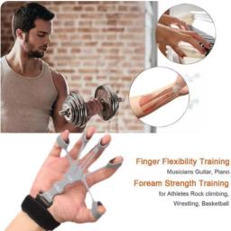 Aperto de mão 5 dedo exercitador força trainning potência antebraço reabilitação silicone trainer fortalecedor ajustável para pulso - Image 3