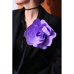 Grande Exagero Alfinete Flor de Espuma para Mulheres, Corsage Elegante, Pinos de Colarinho Y2K, Jóias Casamento, Personalidade - Image 4