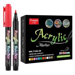 Caneta Acrílica Premium Paint, Marcador para Caligrafia, Graffiti, Manga, Vidro, Madeira, DIY, Desenho artístico, Papelaria, 12 cores, 60 cores - Image 6
