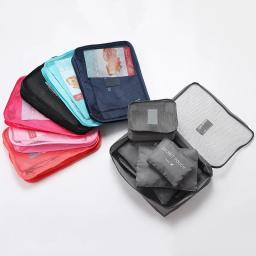 Saco De Armazenamento De Viagem Para Roupas, Organizador De Mala, Bolsa De Guarda-Roupa, Caixa De Cubo De Embalagem De Sapatos, 6Pcs por Conjunto - Image 6