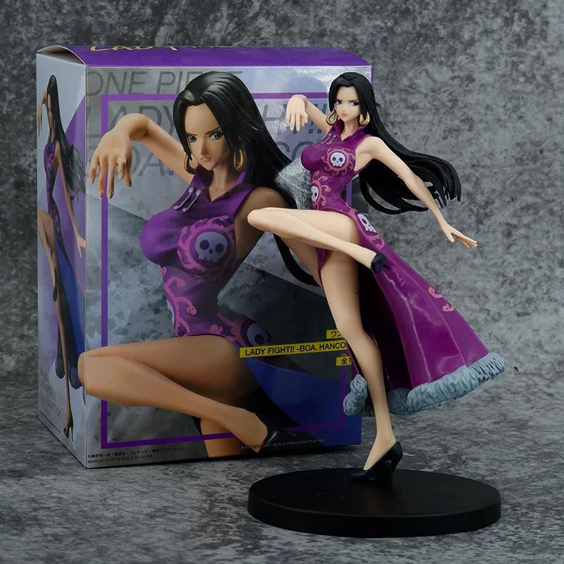 Uma peça anime boa hancock figuras brinquedos gk cobra princesa figura de ação 21cm sexy cheongsam menina boneca estatuetas estátua - Image 1
